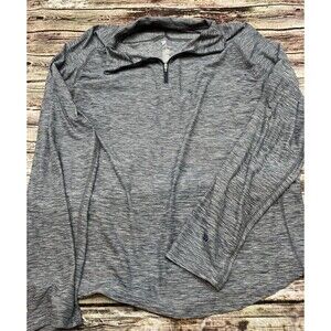 Women's Active Long Sleeve Top All in Motion Gray Quarter Zip Size XL